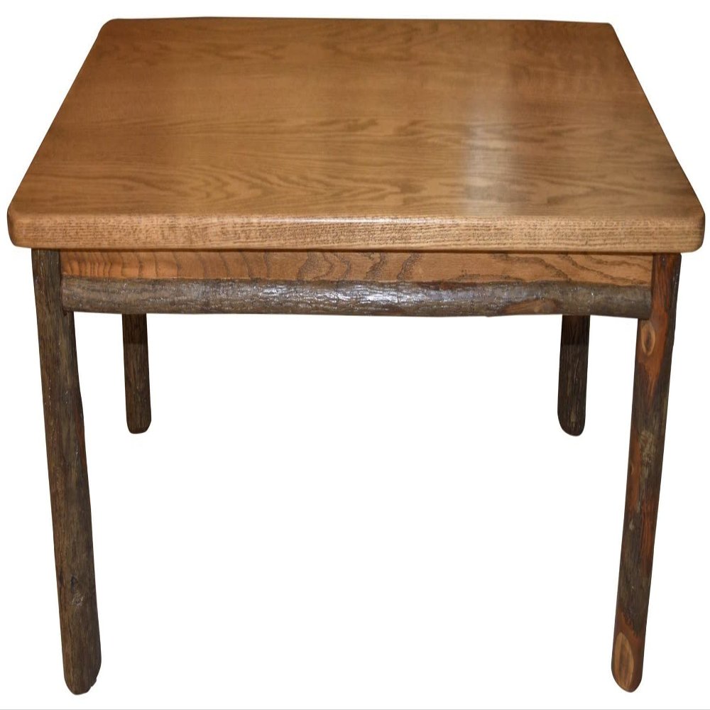 Furniture Barn USA Hickory Log Solid Wood Coffee Table, Walnut Finish