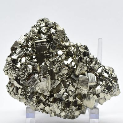 3.5" Pyrite Cubes Cluster Natural Sparkling Mineral Geode Fool's Gold Crystal Stone Specimen - Peru