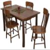 4' Hickory Farm Table, Walnut Finish view 2