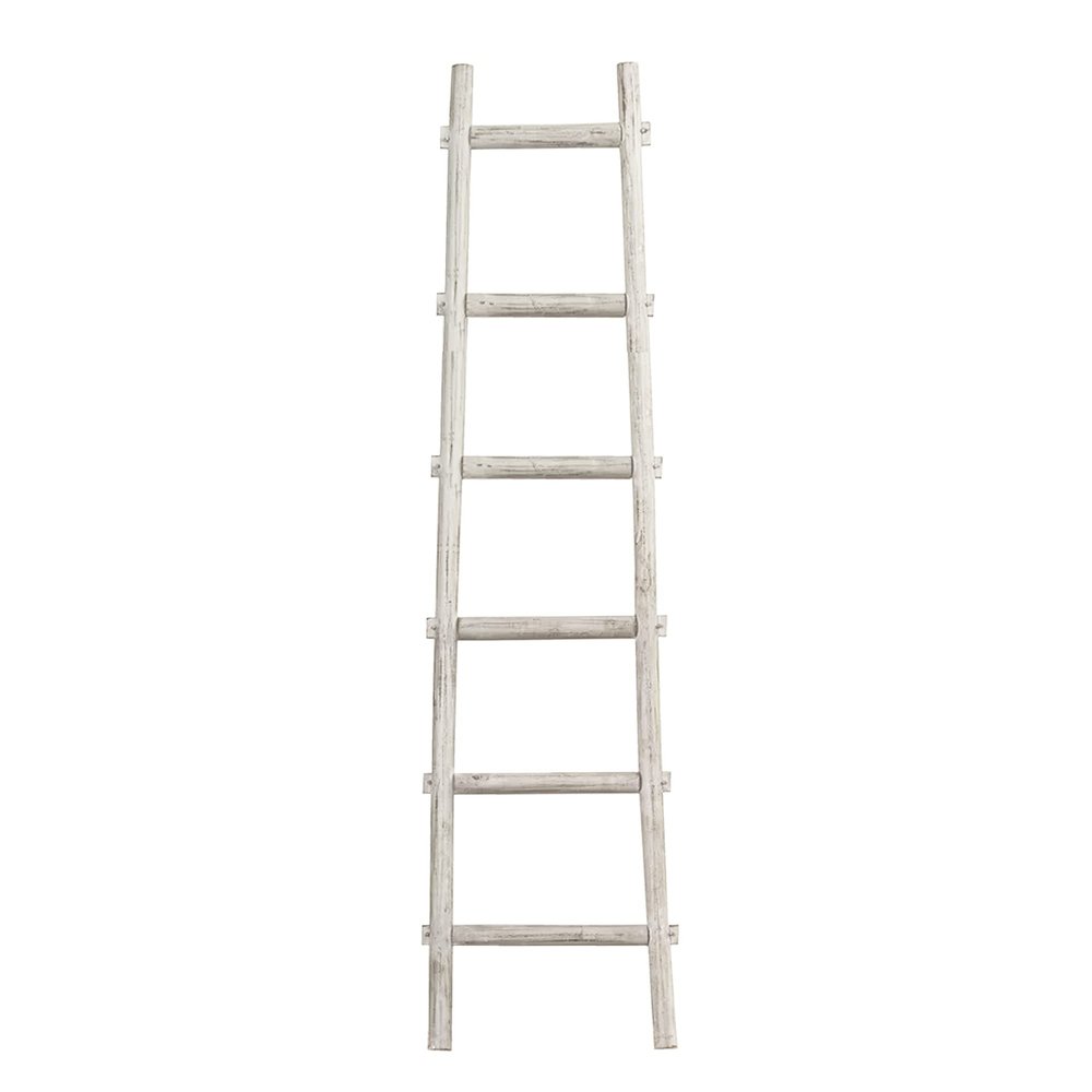 HomeRoots 72" X 18" X 2" White Decorative Ladder Shelve