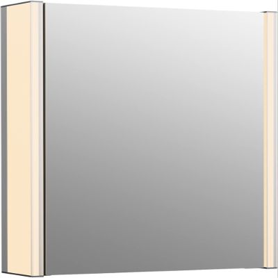 Kohler K-81144-SLE-DA1 Maxstow Medicine Cabinet with LED Light, Mirror Door & Staggered Shelves, Rectangular Frame, 17" x 24"