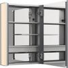 Kohler K-81144-SLE-DA1 Maxstow Medicine Cabinet with LED Light, Mirror Door & Staggered Shelves, Rectangular Frame, 17" x 24" view 4