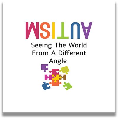 Govivo Autism Awareness Decor - 11x14 Unframed Print - Autism Classroom Wall Art - The World From A Different Angle - Wall Decor Classroom