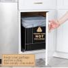 Double Pull-Out Trash Can for Cabinet - Set of Two 9 Gal / 36 qt Supported  Heavy-Duty Chrome, Smooth Slide with Trash Bag Storage - Requires 21.75" Cabinet Opening (Bin Not Included) view 4