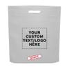 DISCOUNT PROMOS 10 Exhibition Tote Bags Set - Customizable Text, Logo - Non-woven, Soft, Recyclable, Reusable - White 15"X16"2.5", Die-cut Handles view 1