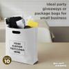 DISCOUNT PROMOS 10 Exhibition Tote Bags Set - Customizable Text, Logo - Non-woven, Soft, Recyclable, Reusable - White 15"X16"2.5", Die-cut Handles view 3