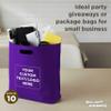 DISCOUNT PROMOS 10 Exhibition Tote Bags Set - Customizable Text, Logo - Non-woven, Soft, Recyclable, Reusable - Purple 15"X16"2.5", Die-cut Handles view 3