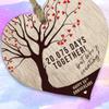 55th Wedding Anniversary Wooden Heart Plaque, Light Wood Christmas Sign Keepsake, Celebrate Emerald Anniversary Wife Husband Boyfreind Girlfriend Mom or Dad, Plaque with Quotes Gifts from the Kids view 2