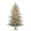Vickerman 9' x 66" Flocked Kiana Artificial Christmas Tree, 3mm LED Color Changing Lights view 1
