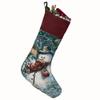 Manual Woodworker Enchanted Jacquard Woven Tapestry Snowman Stocking Snowman view 1