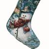 Manual Woodworker Enchanted Jacquard Woven Tapestry Snowman Stocking Snowman view 3