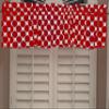 lovemyfabric Large Dots & Circles Cotton Valance Window Treatment Modern Home Dcor Bedroom Kitchen Living Room Classroom Cabin Diner Hotel RV Window Treatment 58" Wide (24" Tall, Red on White) view 1