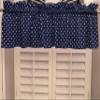 lovemyfabric Small Polka Dots Cotton Valance Window Treatment Modern Home Dcor Bedroom Kitchen Living Room Classroom Cabin Diner Hotel RV Window Treatment 58" Wide (24" Tall, White on Navy) view 1