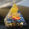 TYQXSH Energy Generator Orgonite Pyramid Yellow Agate Sphere & Kyanite Crystal Chakra Reiki Meditation (Size : 60mm) view 3
