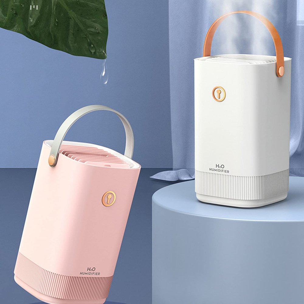 BcofoA Portable Dual Nozzle humidifier,Bedroom Cold Mist humidifier,Silent humidifier,3L Portable USB Rechargeable Atomizer Desktop Office car humidifier,Dual Nozzle Design
