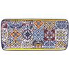 Alcoa Arte Portuguese Pottery Alcobaa Ceramic Decorative Serving Rectangular Platter (Yellow), 11 inches x 5.5 inches x 1 inches view 1