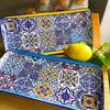 Alcoa Arte Portuguese Pottery Alcobaa Ceramic Decorative Serving Rectangular Platter (Yellow), 11 inches x 5.5 inches x 1 inches view 3