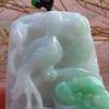 gojade Certified Green 100% Burma Natural A Jade jadeite Pendant Mandarin Duck Lotus Flower Ruyi Peach  453218 GS view 4