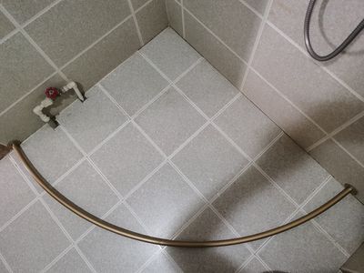 BEIFU FORM Fitting Room Curtain of Clothing Store Fitting Room Curtain Changing Room Curtain Track Curtain Ring Shelf SYFZ-C-J (Gold C Metal Rod, 120(47"))