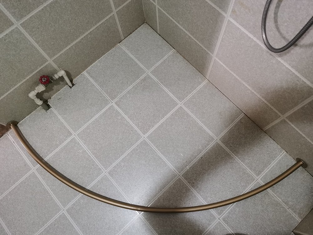 BEIFU FORM Fitting Room Curtain of Clothing Store Fitting Room Curtain Changing Room Curtain Track Curtain Ring Shelf SYFZ-C-J (Gold C Metal Rod, 120(47"))