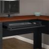 Atlin Designs Farmhouse L Shaped Wood Desk with Storage, Antique Black/Cherry Finish, 59 in Wide, Engineered Wood, Space-Saving Corner Office Desk with Adjustable Shelf and File Drawers for Home view 4