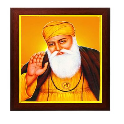 zig zag Guru Nanak Dev Ji Large Photo Frame For Wall Hanging Size Big (18x26 inches, Acrylic Glass)