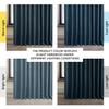HPD Half Price Drapes - Faux Linen Curtains for Living Room (1 Panel) - 100W X 96L - Extra Wide Textured Room Darkening Curtains for Bedroom 96 Inches Long - Drapes for Home Decor, Story Blue view 4