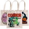 Halloween Gifts for Kids, Personalized Trick or Treat Bags for Candy - 12 Optional Designs - Custom Halloween Tote Bags w/Name - Halloween Party Favor Supplies view 1