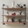 HDDFER Pipe Shelves Industrial Pipe Shelving Shelves Real Wood Industrial Floating Pipe Shelves with Wood Planks 36 inch Wall Shelves Rustic Hanging Bookshelf Farmhouse Kitchen Bar Shelving view 1