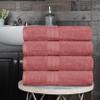 700 GSM Premium Quality Long Staple Combed Cotton Bath Towels Set, 4-Piece Single Ply Highly Absorbent Towels for Bathroom, Kitchen, Hotel & Spa Lush, Durable Quick Dry, Blush view 2