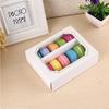 Crysdaralovebi 10/20/30pcs Cookie Package The White Strip Hollow Macarons Box, Cake Box, Chocolate, Muffin Biscuits Box 2sizes (15.5x12.5x5.2cm,20pcs) view 1