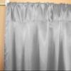 lovemyfabric Shiny Satin Solid Single Curtain Panel Window Drapery Home Decoration Photography Backdrop Convention Booth Background Bedroom Kitchen Window Treatment (36" Tall, Silver) view 2