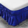 Cotton King Wrap Around 800 TC Egyptian Cotton Elastic Ruffle Bed Skirt 16 Inches Drop Length Easy Fit Fade Resistant Hotel Quality, Royal Blue, Full (54 x 75) Inches view 1