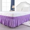 Cotton King Wrap Around 800 TC Egyptian Cotton Elastic Ruffle Bed Skirt 19 Inches Drop Length Easy Fit Fade Resistant Hotel Quality, Lavender, Short King (72 x 76) Inches view 2