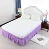 Cotton King Wrap Around 800 TC Egyptian Cotton Elastic Ruffle Bed Skirt 19 Inches Drop Length Easy Fit Fade Resistant Hotel Quality, Lavender, Short King (72 x 76) Inches view 3