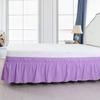 Cotton King Wrap Around 800 TC Egyptian Cotton Elastic Ruffle Bed Skirt 19 Inches Drop Length Easy Fit Fade Resistant Hotel Quality, Lavender, Short King (72 x 76) Inches view 4