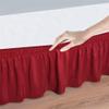 Cotton King Wrap Around 800 TC Egyptian Cotton Elastic Ruffle Bed Skirt 16 Inches Drop Length Easy Fit Fade Resistant Hotel Quality, Wine, Full XXL (54 x 84) Inches view 4