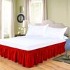 Cotton King Wrap Around 800 TC Egyptian Cotton Elastic Ruffle Bed Skirt 19 Inches Drop Length Easy Fit Fade Resistant Hotel Quality, Blood Red, Full XXL (54 x 84) Inches view 2