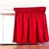 Cotton King Wrap Around 800 TC Egyptian Cotton Elastic Ruffle Bed Skirt 19 Inches Drop Length Easy Fit Fade Resistant Hotel Quality, Blood Red, Full XXL (54 x 84) Inches view 4