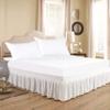 Cotton King Wrap Around 800 TC Egyptian Cotton Elastic Ruffle Bed Skirt 16 Inches Drop Length Easy Fit Fade Resistant Hotel Quality, White, Short King (72 x 76) Inches view 2