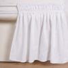 Cotton King Wrap Around 800 TC Egyptian Cotton Elastic Ruffle Bed Skirt 16 Inches Drop Length Easy Fit Fade Resistant Hotel Quality, White, Short King (72 x 76) Inches view 4