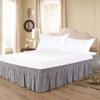 Cotton King Wrap Around 800 TC Egyptian Cotton Elastic Ruffle Bed Skirt 19 Inches Drop Length Easy Fit Fade Resistant Hotel Quality, Silver Gray, Full (54 x 75) Inches view 2