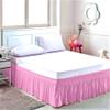 Cotton King Wrap Around 800 TC Egyptian Cotton Elastic Ruffle Bed Skirt 19 Inches Drop Length Easy Fit Fade Resistant Hotel Quality, Pink, Short King (72 x 76) Inches view 2