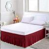Cotton King Wrap Around 800 TC Egyptian Cotton Elastic Ruffle Bed Skirt 16 Inches Drop Length Easy Fit Fade Resistant Hotel Quality, Burgundy, King (76 x 80) Inches view 4