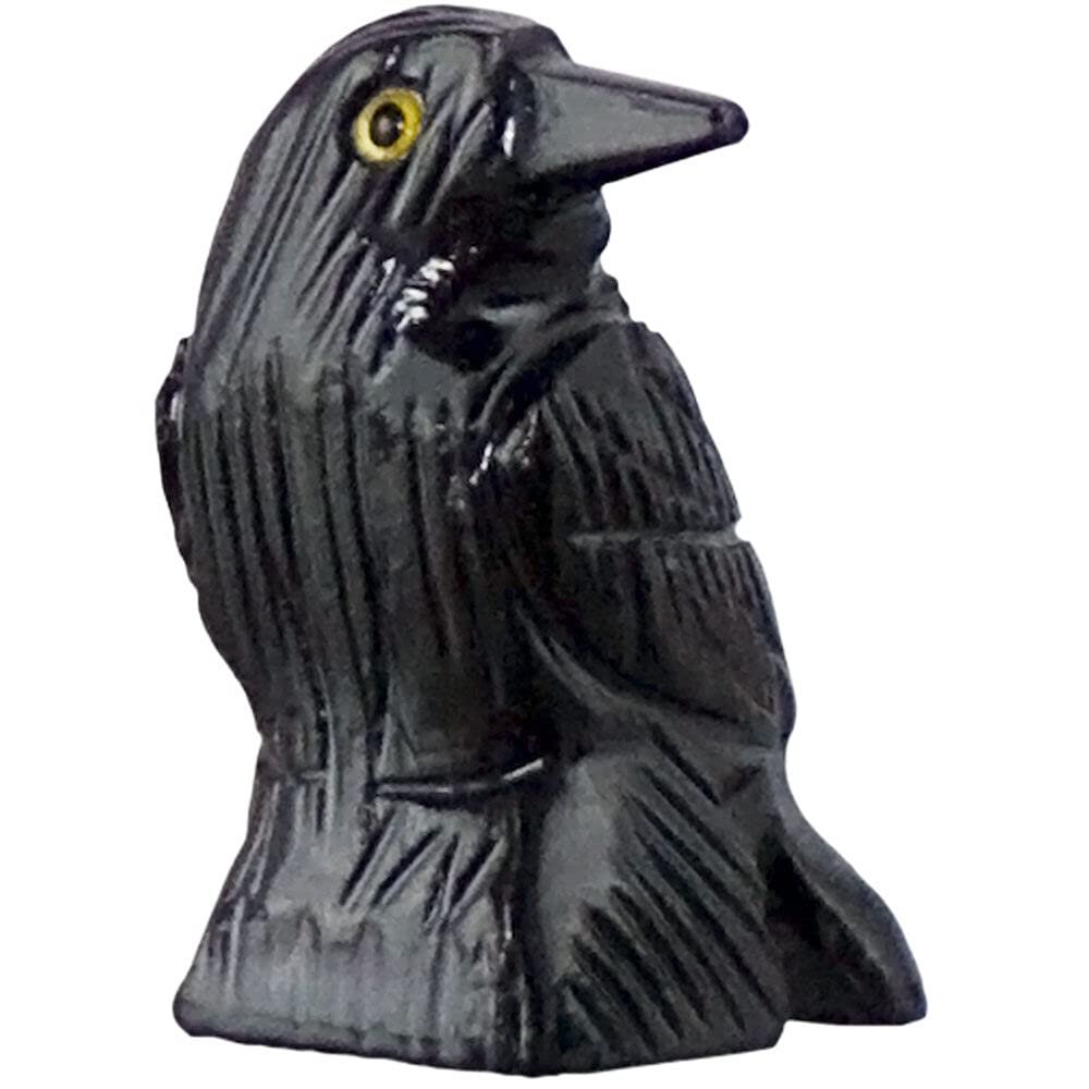 1.25 Inch Black Onyx Raven Spirit Animal
