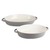 10 Strawberry Street Sienna Oval 13" and 10.5" Bakeware Set, Gray view 1