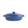 10 Strawberry Street Sienna Covered Casserole 10" and 7" Bakeware Set, Blue view 2