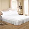 Cotton King Wrap Around 800 TC Egyptian Cotton Elastic Ruffle Bed Skirt 19 Inches Drop Length Easy Fit Fade Resistant Hotel Quality, Ivory, Full XXL (54 x 84) Inches view 2