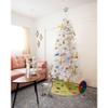 Treetopia Moonlight White 6-Foot-Tall Artificial Slim Unlit Christmas Tree Colorful Holiday Decoration with Premium White Stand & Easy Assembly view 3