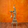 SHIVAJI ARTS Brass Diya, 27 cm Peacock Design Brass Oil Lamp Stand with Bell, Traditional Indian Oil Lamps, Brass Decorative Diyas, Home Temple Decor. view 4
